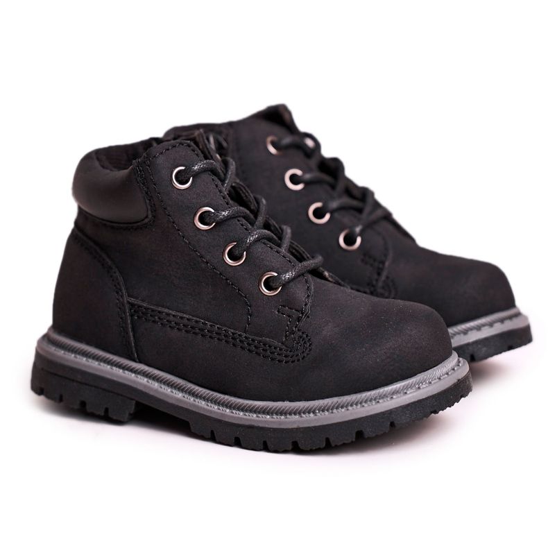 Apawwa Children's boys' black boots Moa boots