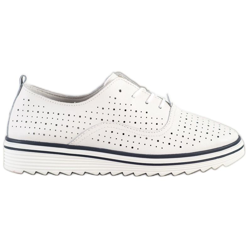 Goodin Openwork Leather Footwear white Goodin Openwork Leather Footwear white