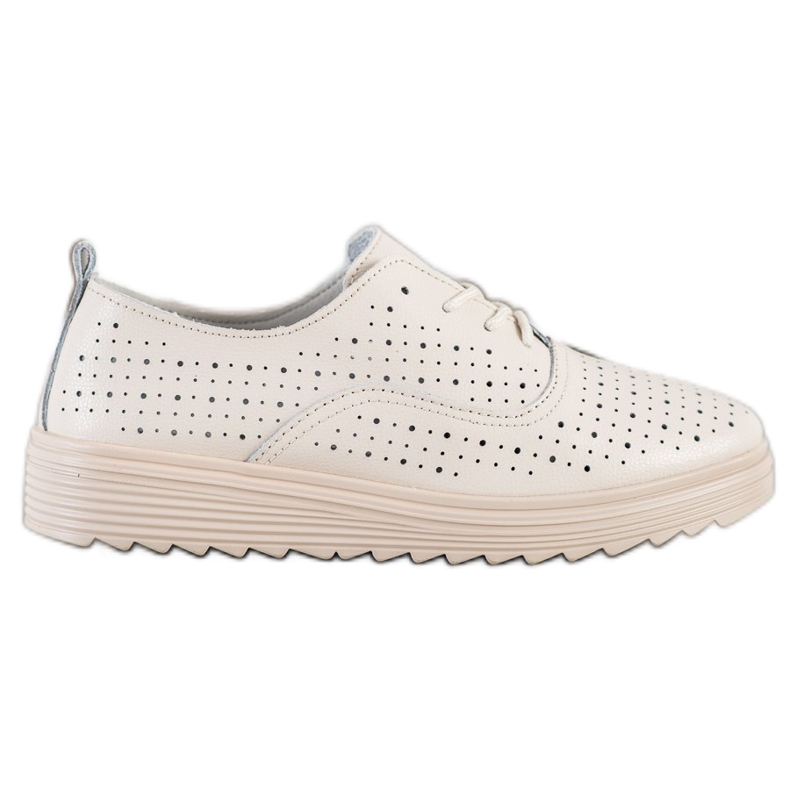 Goodin Openwork Leather Footwear beige
