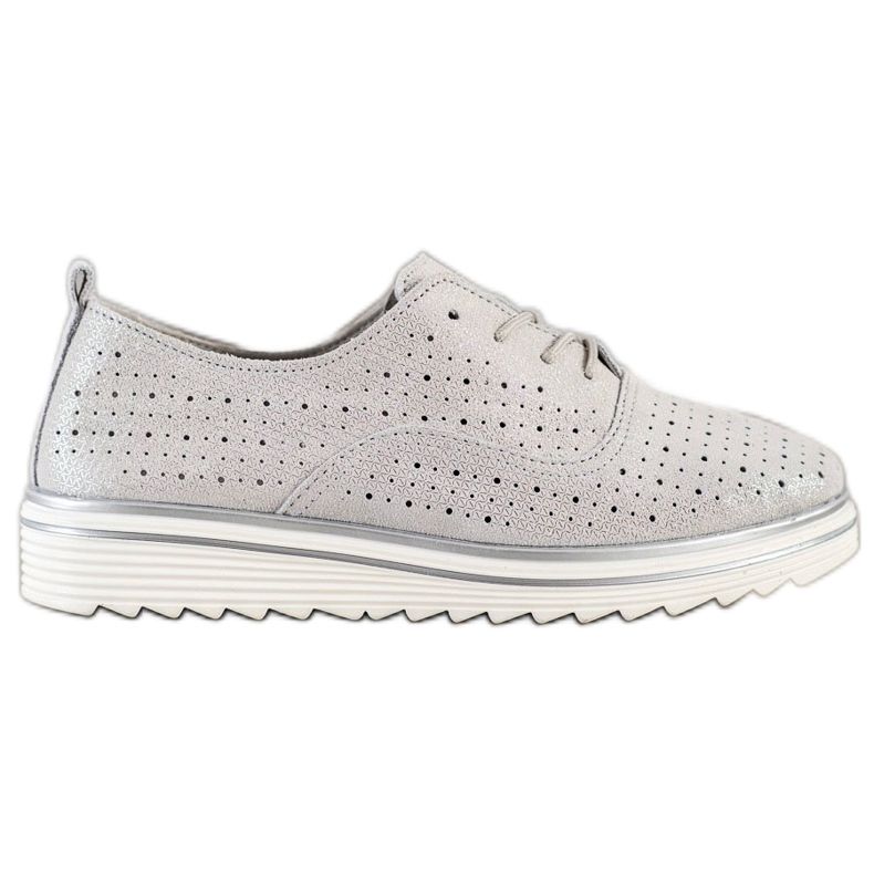 Goodin Openwork Leather Footwear beige