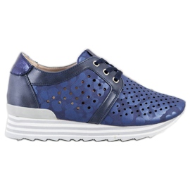 Aclys Openwork Sneakers navy blue blue