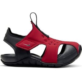 Nike Sunray Protect 2 kids' sandals red 943827 603 black Nike Sunray Protect 2 kids' sandals red 943827 603 black