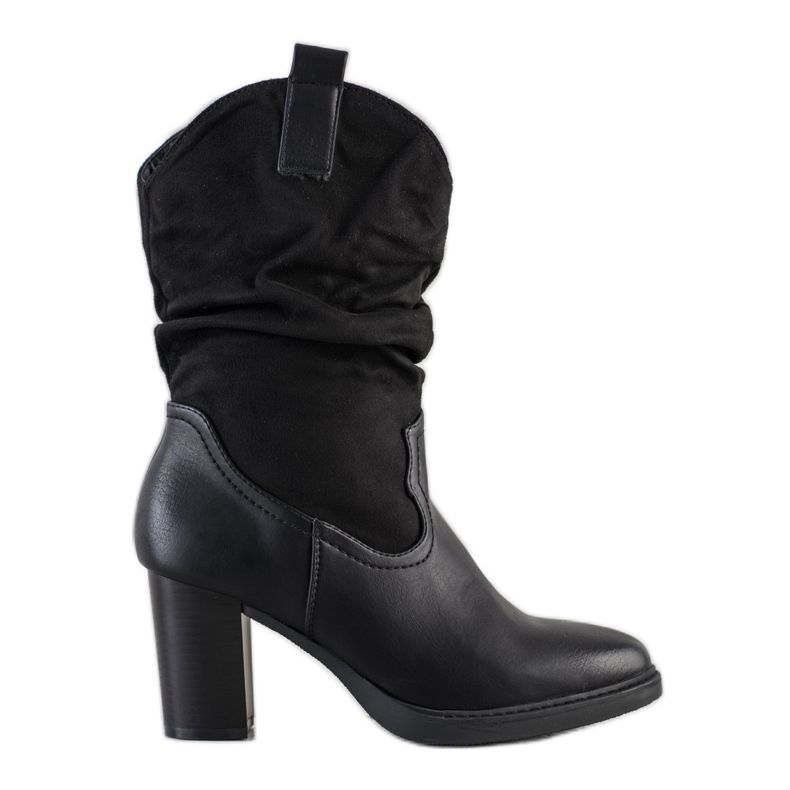 Super Mode Cowboy Boots On A Post black