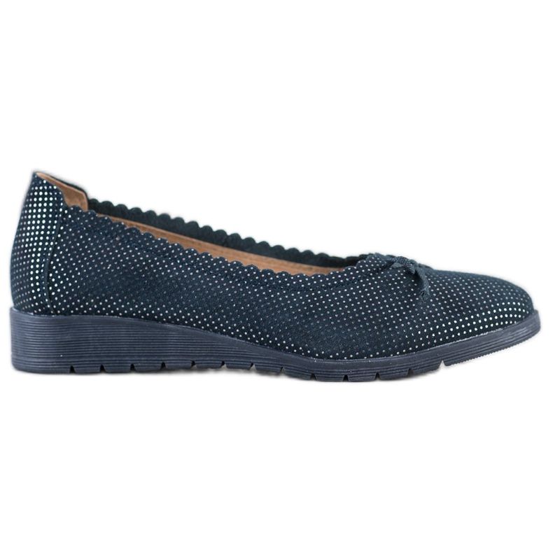 Filippo Elegant Ballerinas With Short navy blue blue