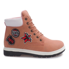 Insulated Timber boots SJ1679-6 Pink white