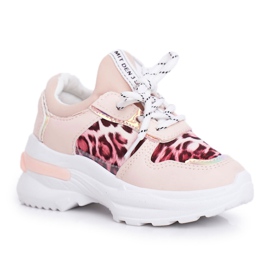 FRROCK Children's Sport Shoes In Leopard Pattern Pink Penny beige FRROCK Children's Sport Shoes In Leopard Pattern Pink Penny beige