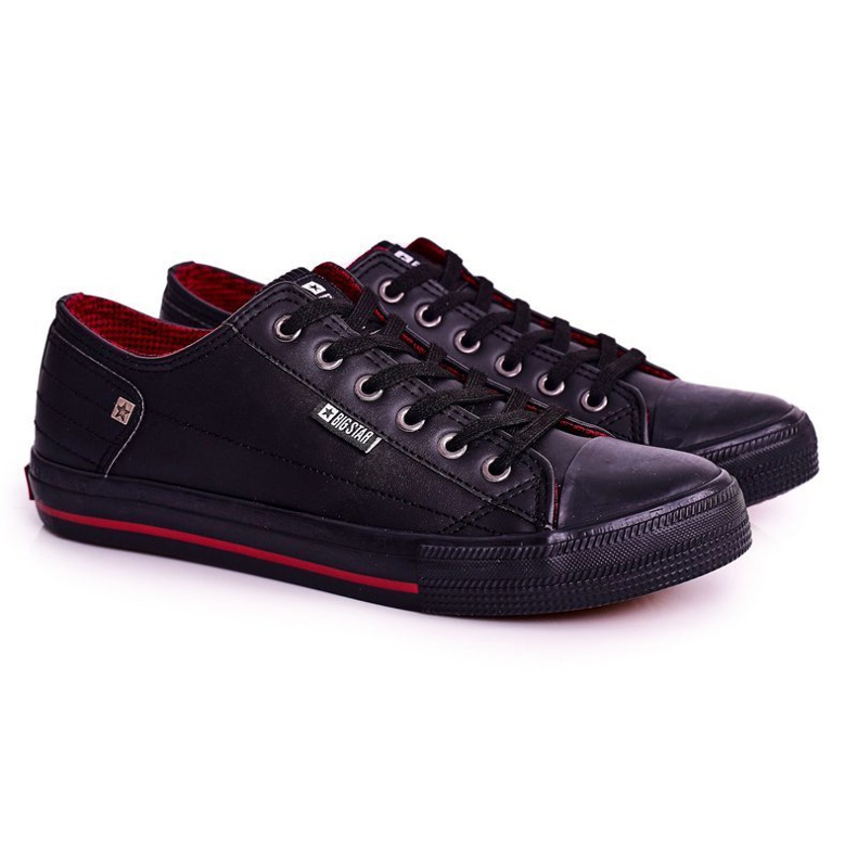 Men's Leather Sneakers Big Star DD174259 Black