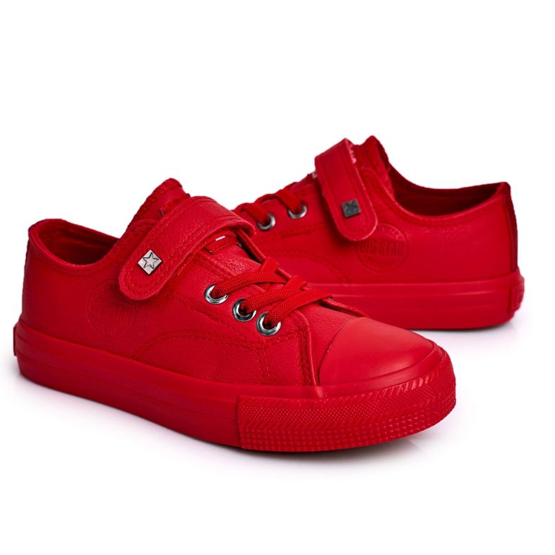 Children's Leather Sneakers Big Star EE374036 Red