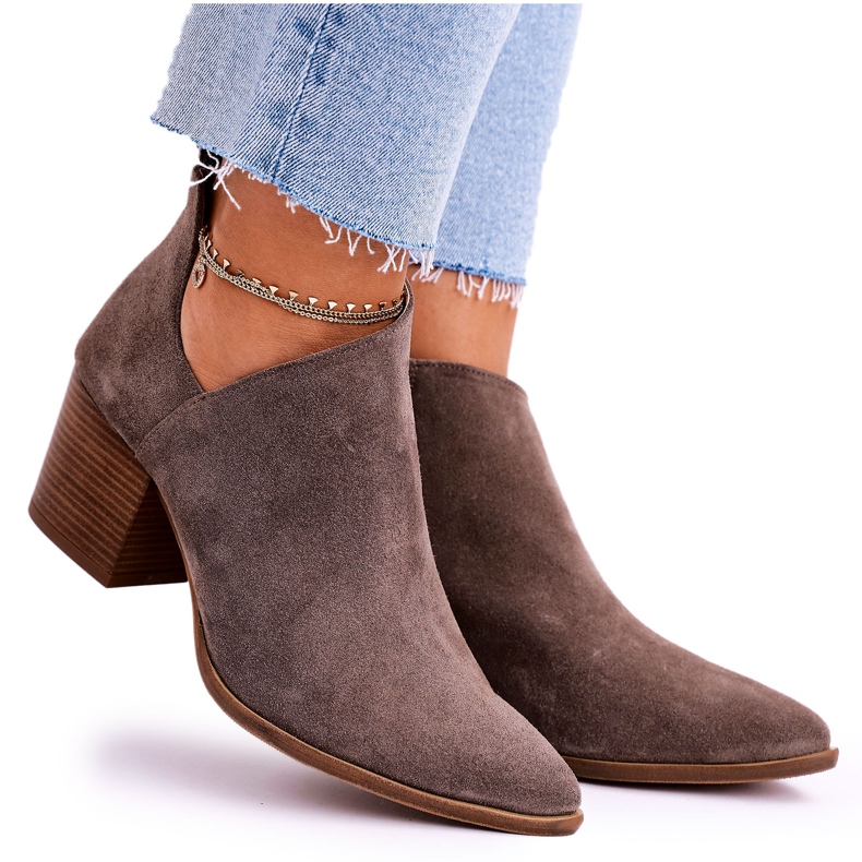 Nicole Women's Boots With A Cut Out Suede Brown Lawrence