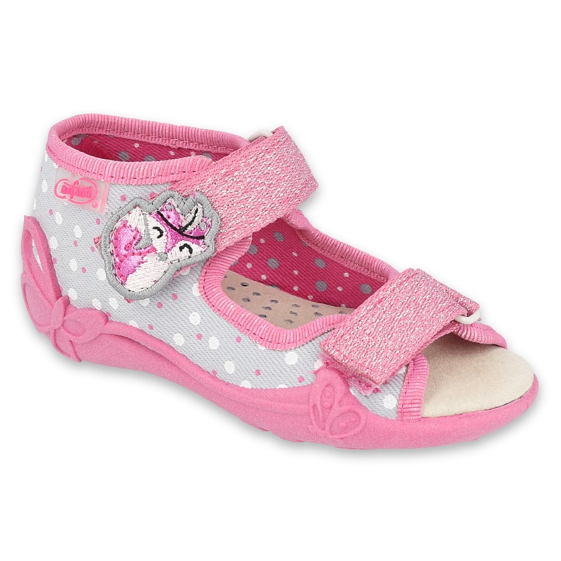 Befado yellow children's shoes 342P018 pink grey