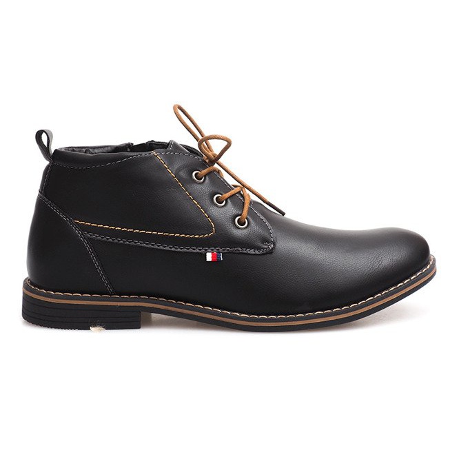 High Warm Boots Tied 86105 Black