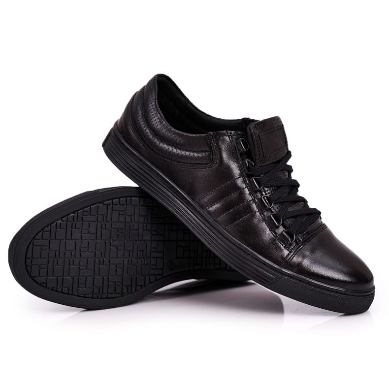 Bednarek Polish Shoes Men's Leather Brogues Sneakers Bednarek Black