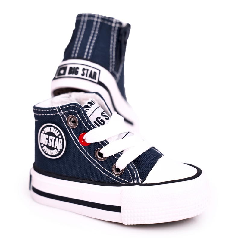 Children's High Sneakers With a zipper Big Star HH374189 Navy Blue Children's High Sneakers With a zipper Big Star HH374189 Navy Blue