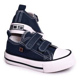 Children's Low Sneakers With Velcro Big Star HH374097 Navy Blue