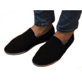 Lycra D16M Black Slip-On Sneakers