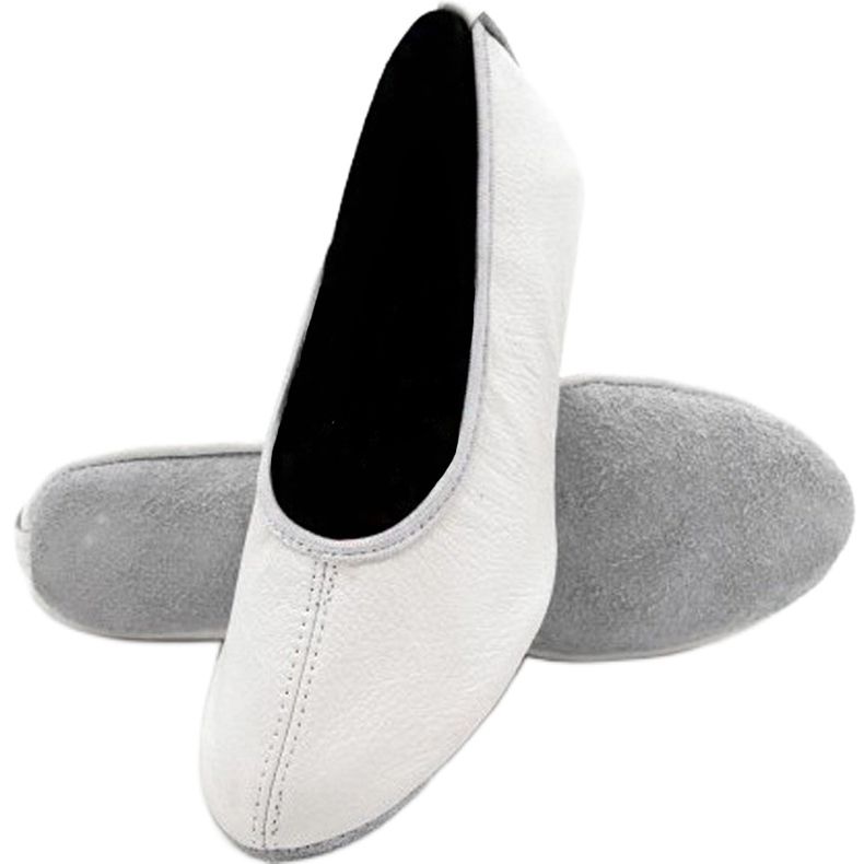 Antares gym ballet shoes - leather, white ecru