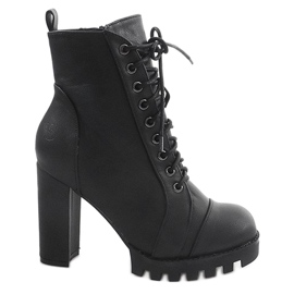 Tied Boots Workery 9102-1 Black