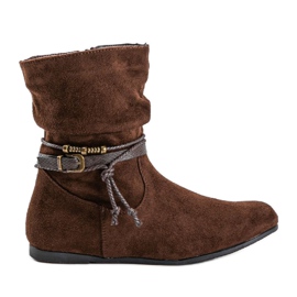 Brown suede women's boots DH28 Brown suede women's boots DH28