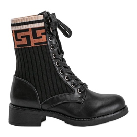 Black women's worker boots 7507-PA