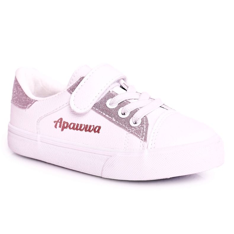 Apawwa Children's Sneakers With White Brocade Camila