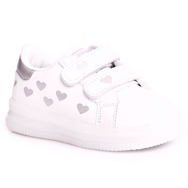 Apawwa Children's Sport Shoes With A Luminous Sole Led White-Silver Boomer Apawwa Children's Sport Shoes With A Luminous Sole Led White-Silver Boomer