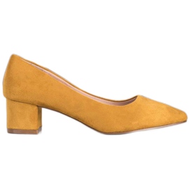 Goodin Mustard Pumps In Spitz yellow