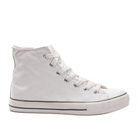 Leather White classic men's sneakers BF3222C