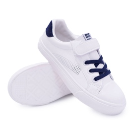 Children's Sneakers With Velcro Big Star DD374107 White-Navy Blue
