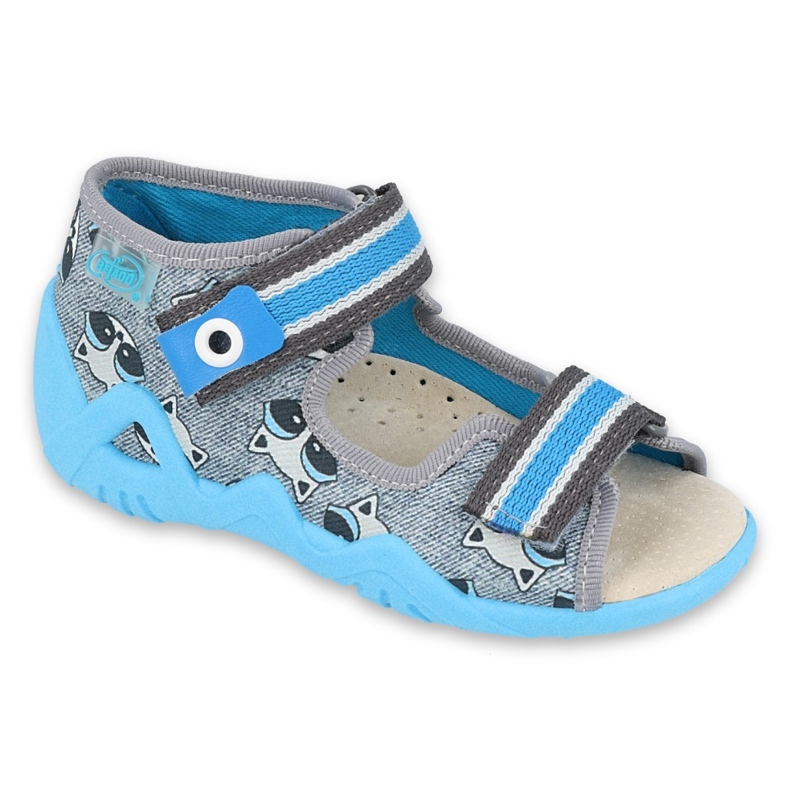 Befado yellow children's shoes 350P022 blue grey