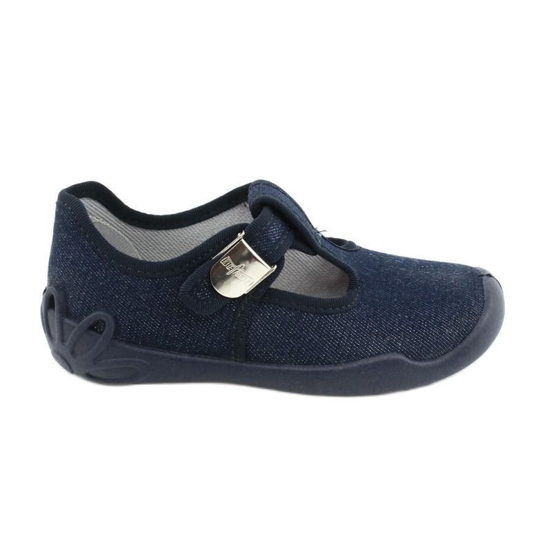 Befado children's shoes blanka navy blue 115X005 silver