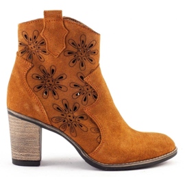 Olivier Openwork high heels Lena red orange