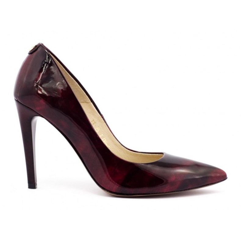 Maroon high heels Neścior 006-C red