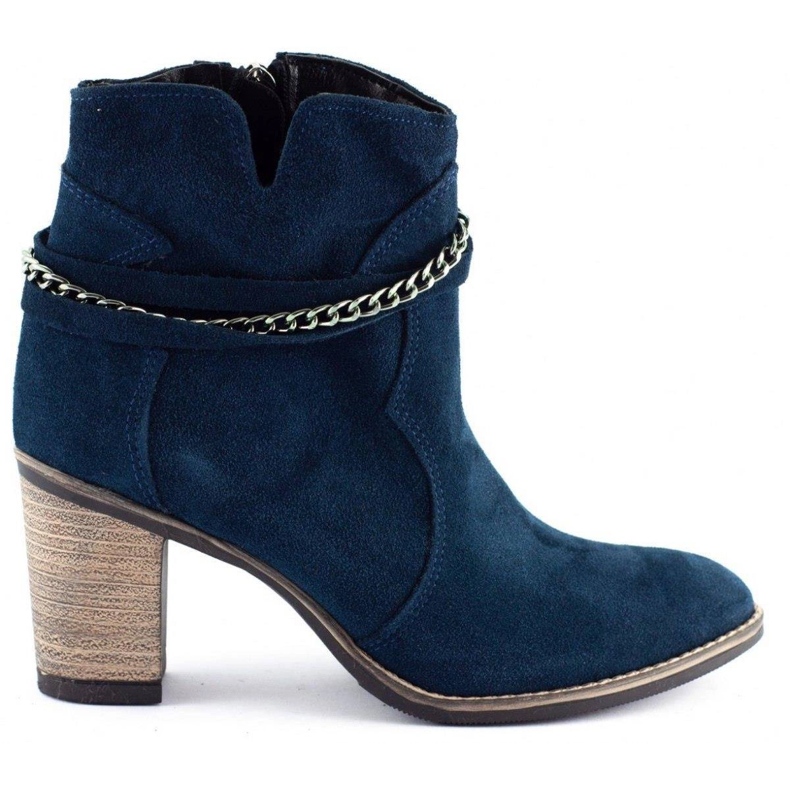 Olivier Boots with chain Megi navy blue
