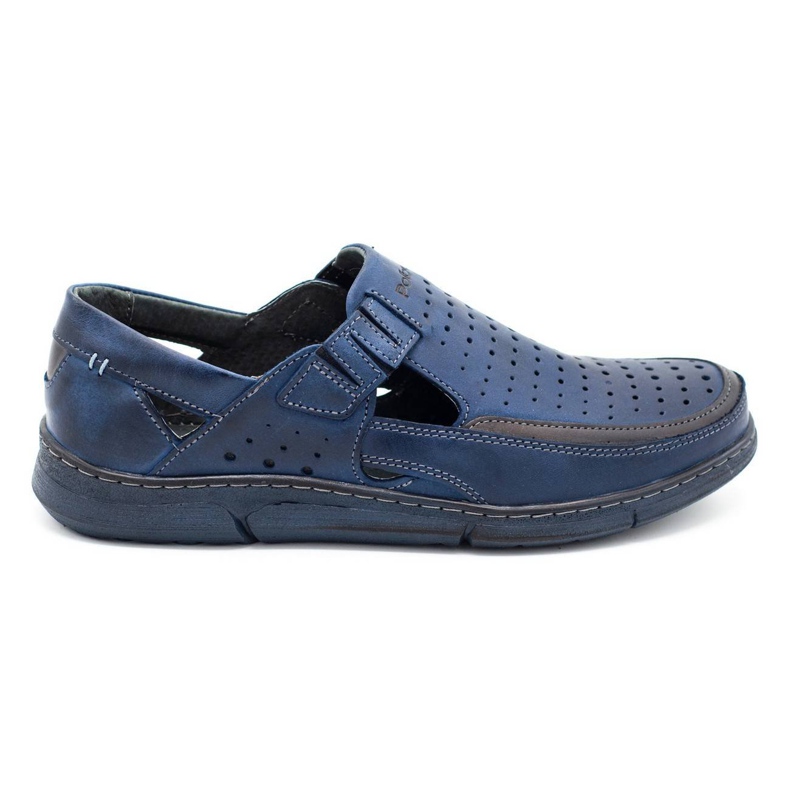 Polbut Men's summer openwork shoes J73L navy blue