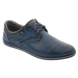 Polbut Casual men's shoes 402 navy blue with gray grey multicolored