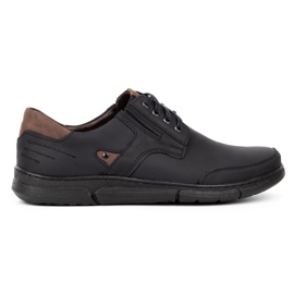 Polbut Black casual men's shoes J55 Polbut Black casual men's shoes J55