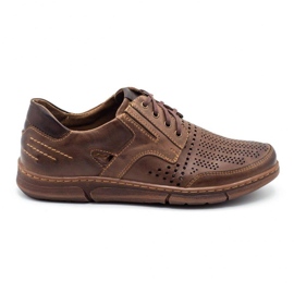 Polbut Casual men's shoes J55 for summer brown