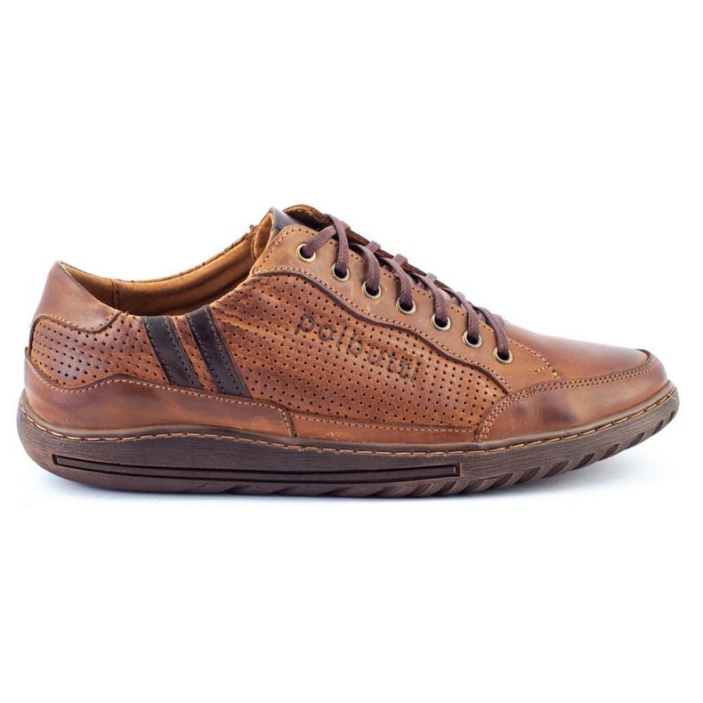 Polbut Brown casual men's shoes JOK31