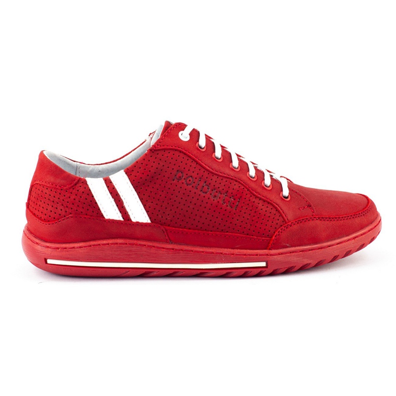 Polbut Casual men's shoes JOK31 red