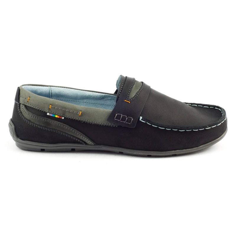 Black men's moccasin shoes 295