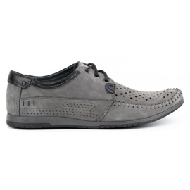 KOMODO Gray men's 875 moccasin summer shoes grey