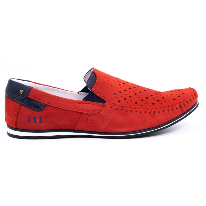 KOMODO Men's shoes moccasins 876 summer red