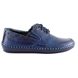 Polbut Men's shoes moccasins J69 navy blue Polbut Men's shoes moccasins J69 navy blue