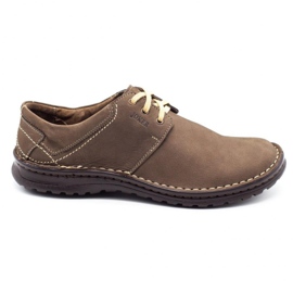 Joker Men's leather shoes 229 olive multicolored khaki