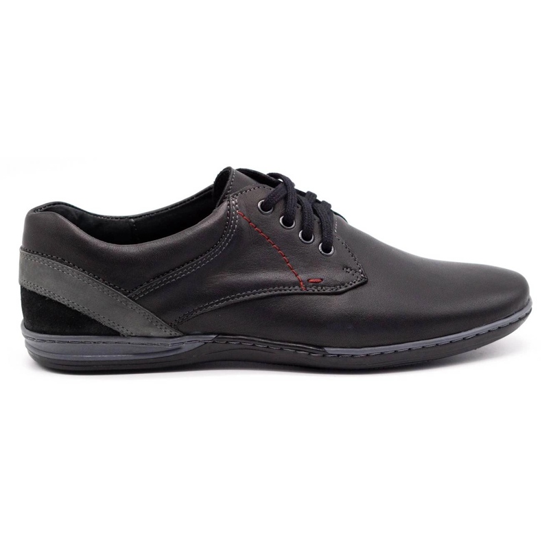 Olivier Men's leather shoes 623 black