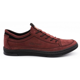 Polbut Men's leather casual shoes K22N black