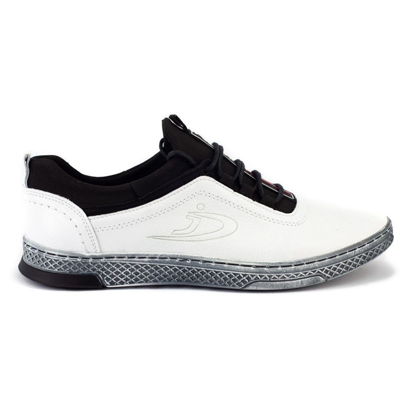Polbut Men's leather casual shoes K24 white