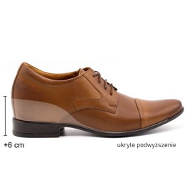 Olivier Men's formal shoes P10 increasing the height of the brown