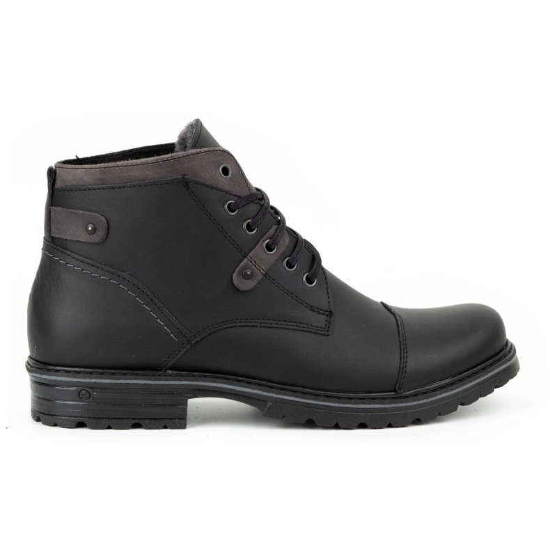 Polbut Black men's winter shoes C15