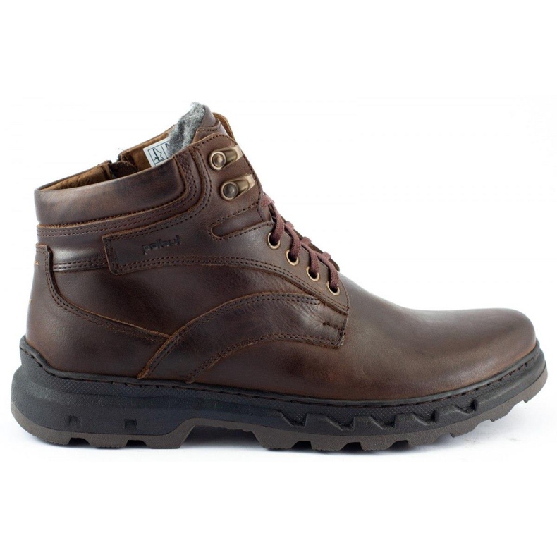 Polbut Men's winter shoes J60S brown